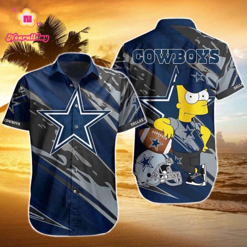 Dallas Cowboys Bart Simpson Hawaiian Shirt, Gift For Fan