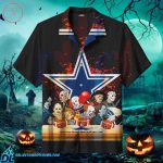 Dallas Cowboys Clown Halloween Hawaiian Shirt Set for Men Women Kids