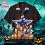 Dallas Cowboys Clown Halloween Hawaiian Shirt Set for Men Women Kids