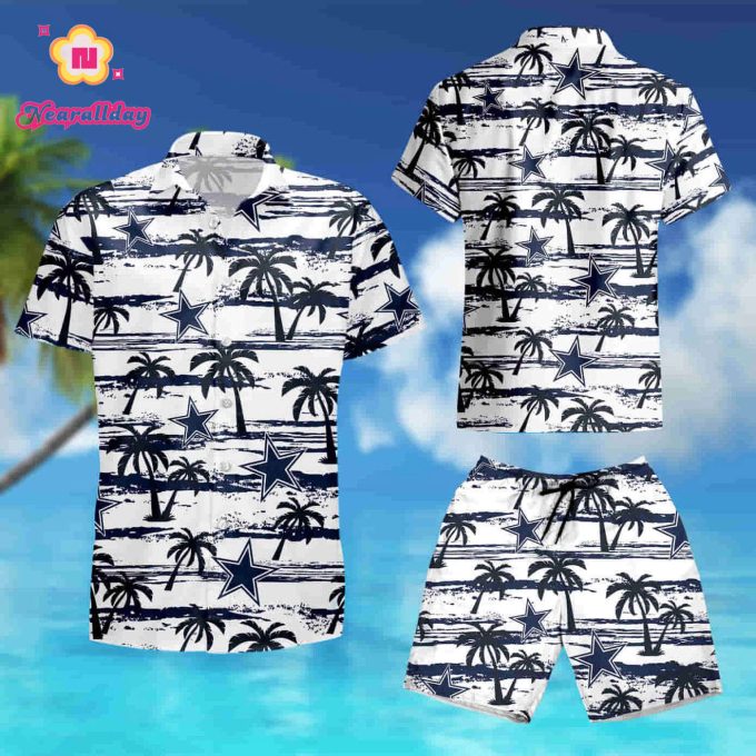 Dallas Cowboys Coconut pattern white Hawaiian Shirt summer shirt