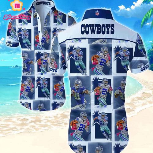 Dallas Cowboys Elliott 21 Graphic Hawaiian Shirt, Gift For Fan