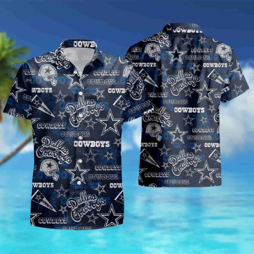 Dallas Cowboys Nfl Full 3D Hawaiian Shirt White Men Women Beach Wear Short Sleeve Hawaii Shirt 3D Zipper Hoodie 3D Zipper Hoodie summer shirt