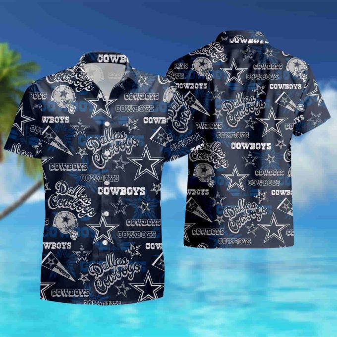 Dallas Cowboys Nfl Full 3D Hawaiian Shirt White Men Women Beach Wear Short Sleeve Hawaii Shirt 3D Zipper Hoodie 3D Zipper Hoodie summer shirt