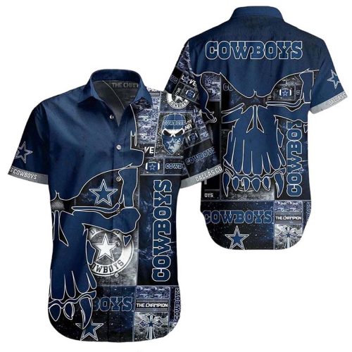 Dallas Cowboys NFL Horror Skull Hawaiian Shirt