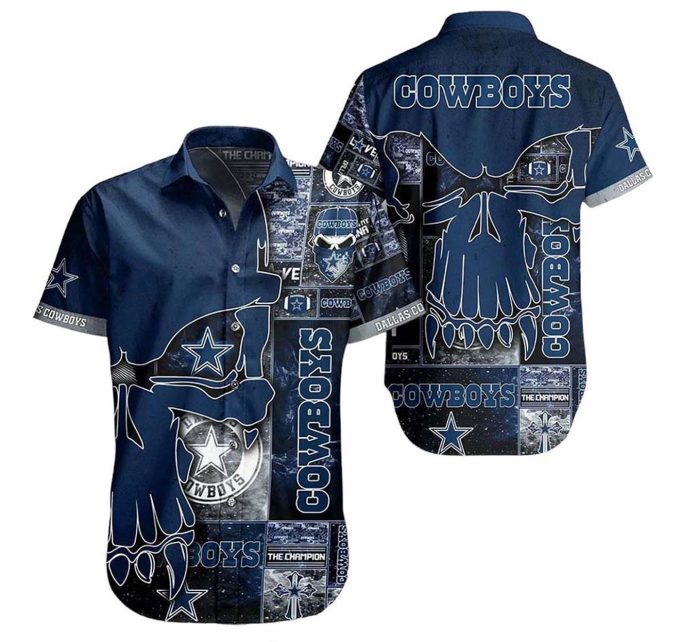 Dallas Cowboys NFL Horror Skull Hawaiian Shirt