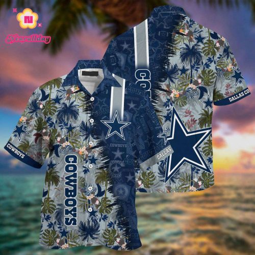 Dallas Cowboys NFL Tropical Floral Pattern Hawaiian Shirt, Gift For Summer
