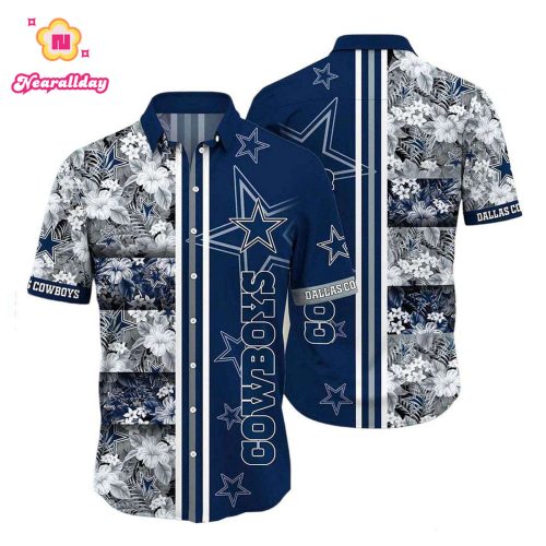 Dallas Cowboys NFL Tropical Pattern Hawaiian Shirt, Gift For Fan