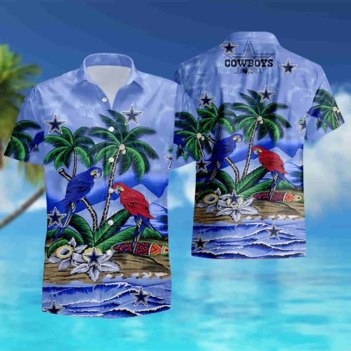 Dallas Cowboys Parrots Couple Hawaiian Shirt summer shirt
