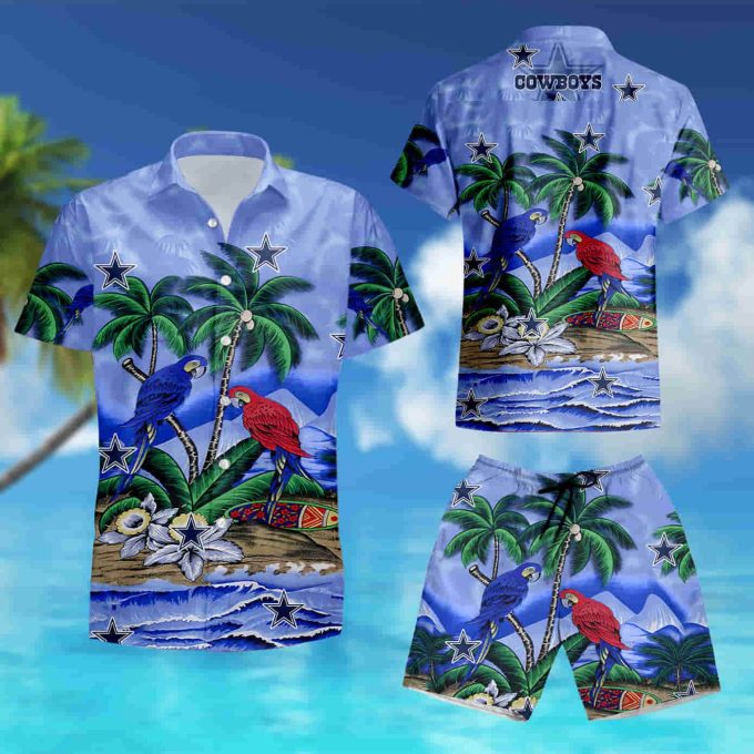 Dallas Cowboys Parrots Couple Hawaiian Shirt summer shirt
