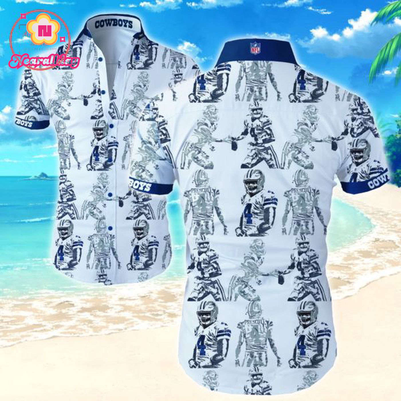 Dallas Cowboys Players Hawaiian Shirt Set for Men Women Kids Dallas Cowboys Players Hawaiian Shirt Set for Men Women Kids