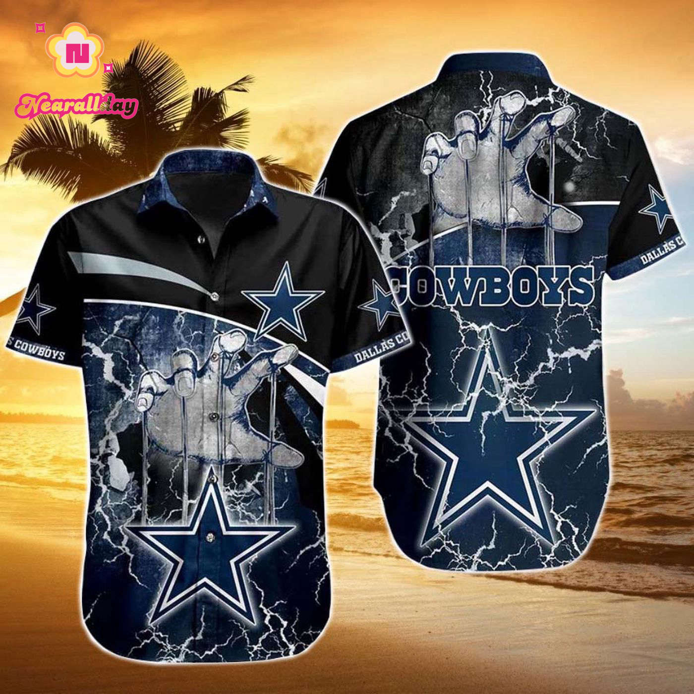 Dallas Cowboys Puppet Control Hand Graphic Hawaiian Shirt, Gift For Fan Dallas Cowboys Puppet Control Hand Graphic Hawaiian Shirt, Gift For Fan