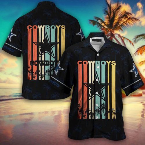 Dallas Cowboys Retro Vintage Summer Hawaiian Shirt, Gift For Fan