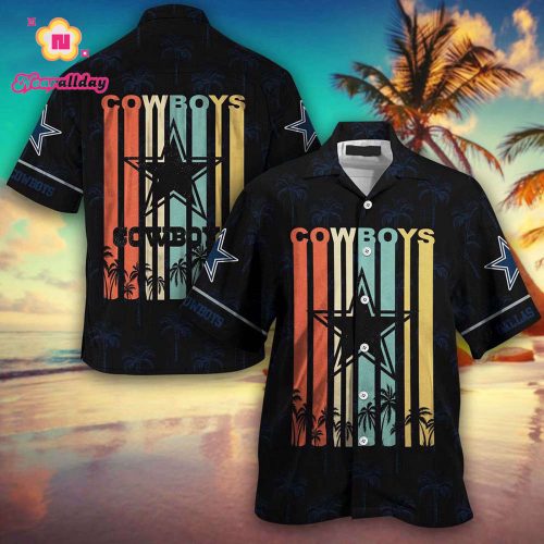 Dallas Cowboys Retro Vintage Summer Hawaiian Shirt, Gift For Fan