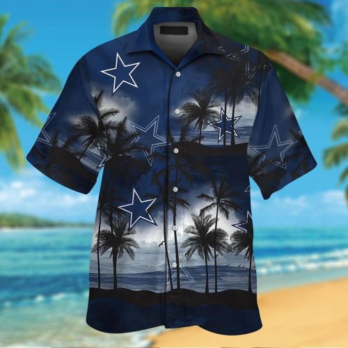 Dallas Cowboys Short Sleeve Button Up Tropical Aloha Hawaiian Shirt Set for Men Women Kids Gift