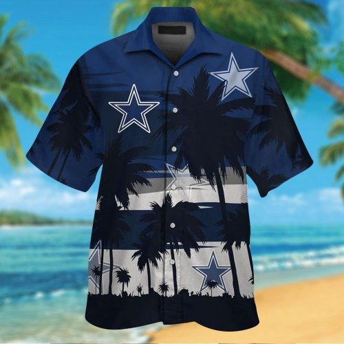 Dallas Cowboys Short Sleeve Button Up Tropical Aloha Hawaiian Shirt Set for Men Women Kids Gift