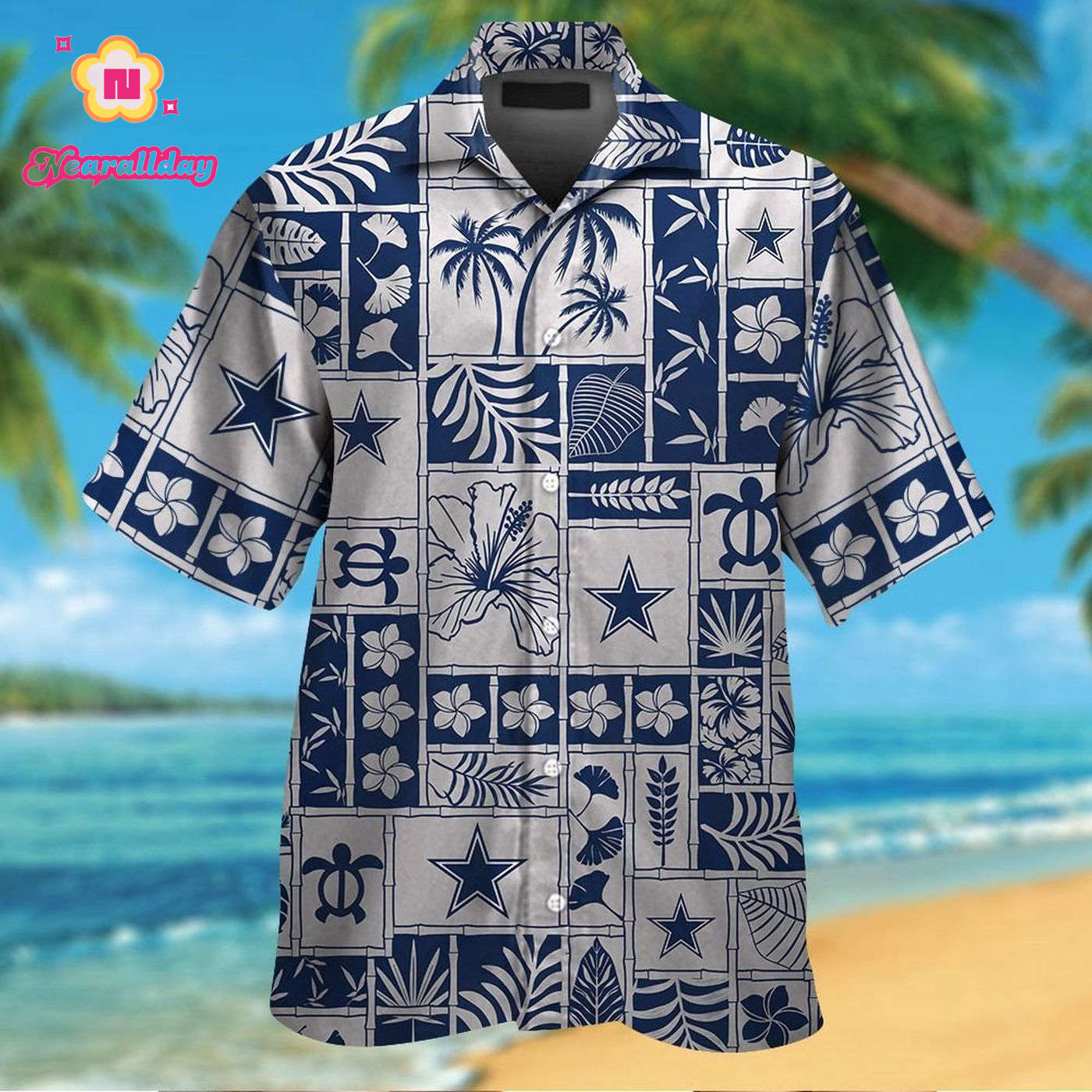 Dallas Cowboys Short Sleeve Button Up Tropical Aloha Hawaiian Shirt Set for Men Women Kids Gift Dallas Cowboys Short Sleeve Button Up Tropical Aloha Hawaiian Shirt Set for Men Women Kids Gift