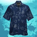 Dallas Cowboys Short Sleeve Button Up Tropical Aloha Hawaiian Shirt Set for Men Women Kids Gift