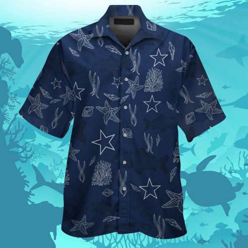Dallas Cowboys Short Sleeve Button Up Tropical Aloha Hawaiian Shirt Set for Men Women Kids Gift