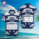 Dallas Cowboys Short Sleeve Button Up Tropical Aloha Hawaiian Shirt Set for Men Women Kids Gift