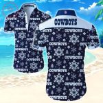 Dallas Cowboys Snowflakes Hawaiian Shirt Set for Men Women Kids