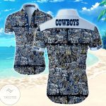 Dallas Cowboys Sport Hawaiian Shirts Funny Aloha Shirts Hawaiian Shirt Set for Men Women Kids