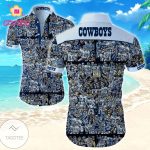 Dallas Cowboys Sport Hawaiian Shirts Funny Aloha Shirts Hawaiian Shirt Set for Men Women Kids