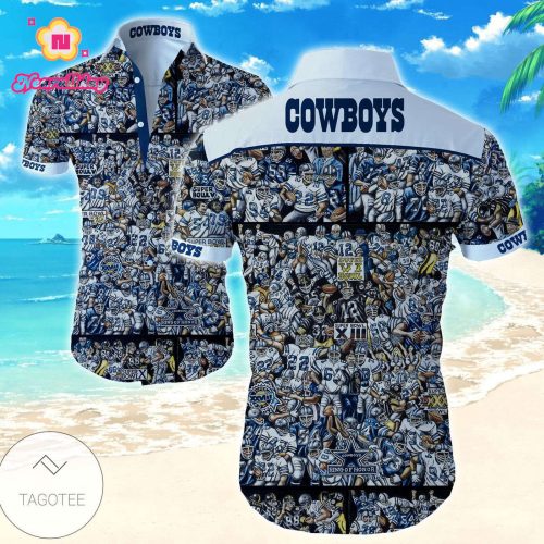 Dallas Cowboys Sport Hawaiian Shirts Funny Aloha Shirts Hawaiian Shirt Set for Men Women Kids