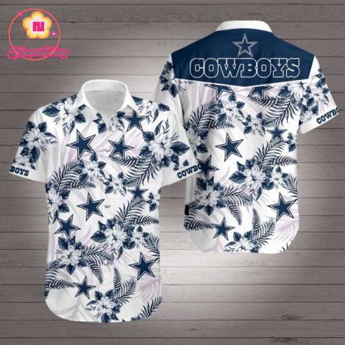 Dallas Cowboys Starflower Hawaiian Shirt Set for Men Women Kids