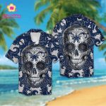Dallas Cowboys Sugarskull Short Sleeve Button Up Tropical Aloha Hawaiian Shirt Set for Men Women Kids
