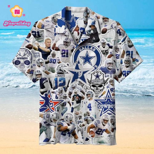 Dallas Cowboys Team Hawaiian Shirt Set for Men Women Kids