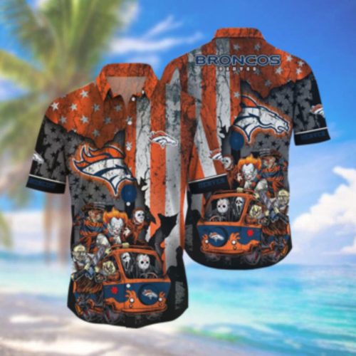 Denver Broncos Hawaiian Shirts Style Hot Trending Hawaiian Shirt Set for Men Women Kids