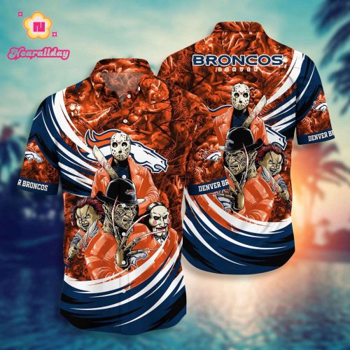 Denver Broncos NFL Halloween Horror Movies Hawaiian Shirts