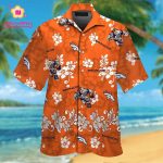 Denver Broncos Short Sleeve Button Up Tropical Aloha Hawaiian Shirt Set for Men Women Kids Gift