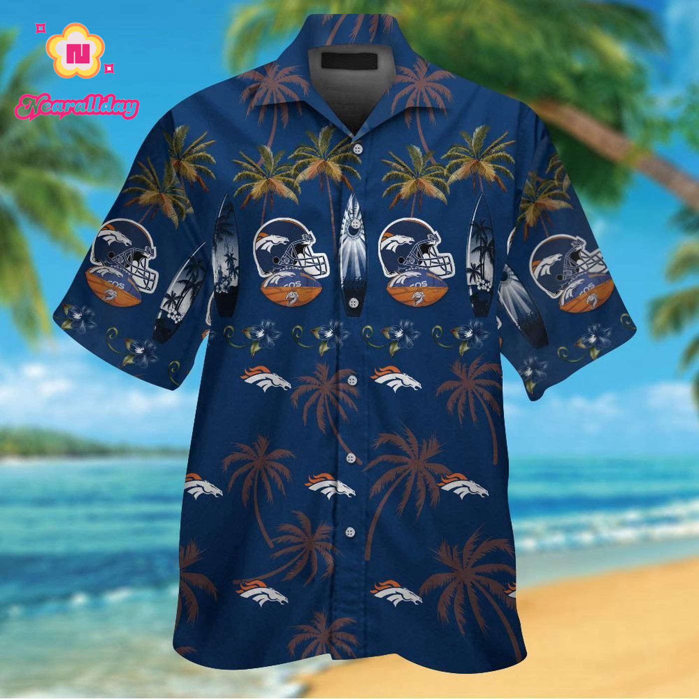 Denver Broncos Short Sleeve Button Up Tropical Aloha Hawaiian Shirt Set for Men Women Kids Gift Denver Broncos Short Sleeve Button Up Tropical Aloha Hawaiian Shirt Set for Men Women Kids Gift