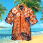 Denver Broncos Short Sleeve Button Up Tropical Aloha Hawaiian Shirt Set for Men Women Kids Gift