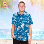 Detroit Lions Name Personalized Short Sleeve Button Up Tropical Aloha Hawaiian Shirt Set for Men Women Kids