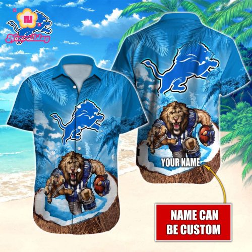 Detroit Lions NFL Printed Hawaiian Shirt Custom Gift