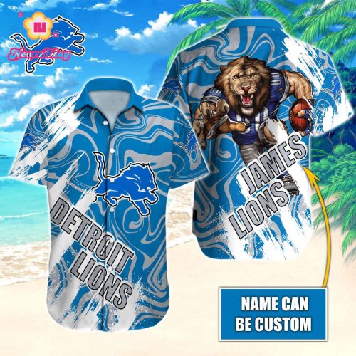 Detroit Lions NFL Printed Hawaiian Shirt Custom Gift