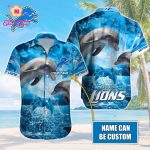 Detroit Lions NFL Printed Hawaiian Shirt Custom Gift