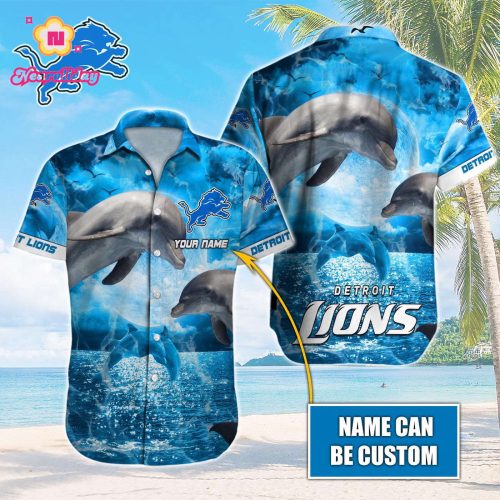 Detroit Lions NFL Printed Hawaiian Shirt Custom Gift