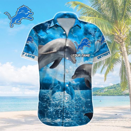 Detroit Lions NFL Printed Hawaiian Shirt Custom Gift