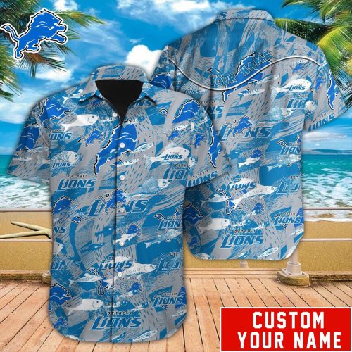 Detroit Lions NFL Printed Hawaiian Shirt Custom Gift
