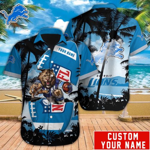 Detroit Lions NFL Printed Hawaiian Shirt Custom Gift