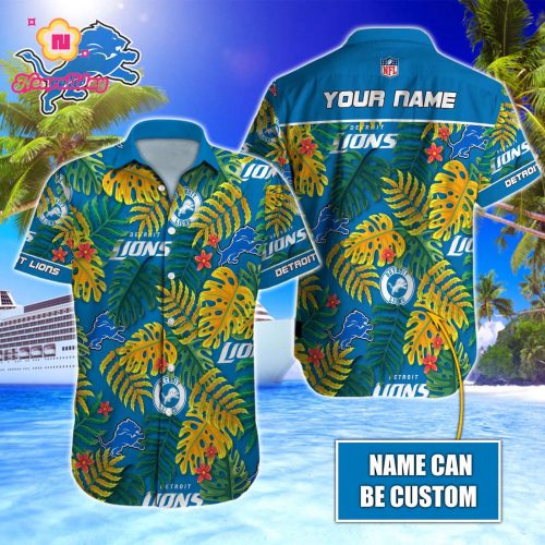 Detroit Lions NFL Printed Hawaiian Shirt Custom Gift