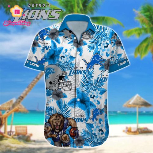 Detroit Lions NFL Printed Hawaiian Shirt Custom Gift