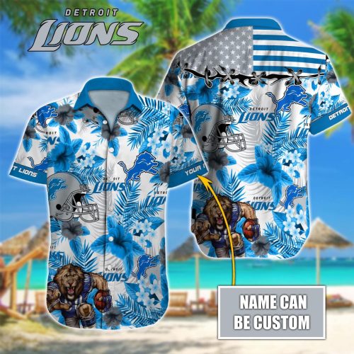 Detroit Lions NFL Printed Hawaiian Shirt Custom Gift