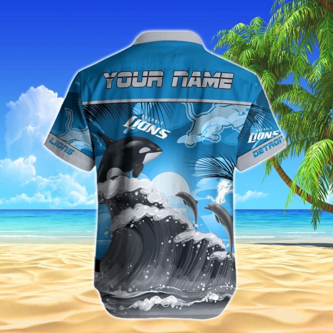 Detroit Lions NFL Printed Hawaiian Shirt Custom Gift