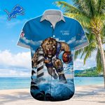 Detroit Lions NFL Printed Hawaiian Shirt Custom Gift