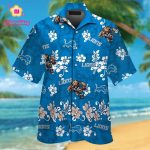 Detroit Lions Short Sleeve Button Up Tropical Aloha Hawaiian Shirt Set for Men Women Kids Gift