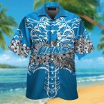 Detroit Lions Short Sleeve Button Up Tropical Aloha Hawaiian Shirt Set for Men Women Kids Gift Detroit Lions Short Sleeve Button Up Tropical Aloha Hawaiian Shirt Set for Men Women Kids Gift